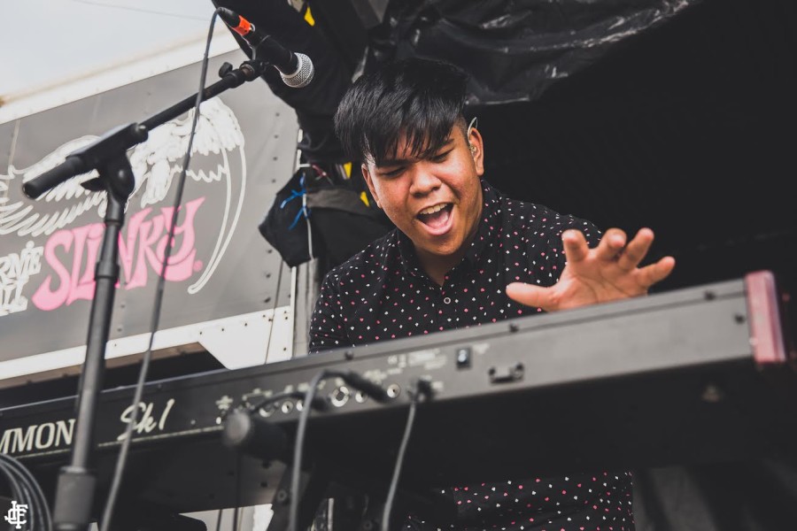 Former student Matt Gaudiano plays at music festival Warped Tour.