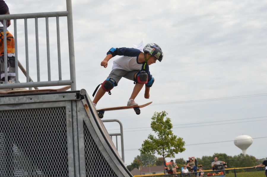 A+young+skateboard+enthusiast+displays+his+skills+at+a+contest+held+at+Bott+Community+Park+and+hosted+by+Jerics+Skateshop