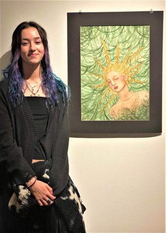 Junior Hannah Belofsky won honorable mention at the 6th annual Lewis University art competition.